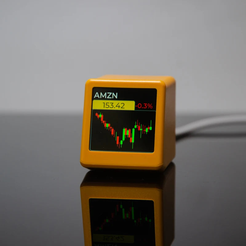 Cryptocurrency & Stock Price Ticker with Weather & Time Display - Multi-Color