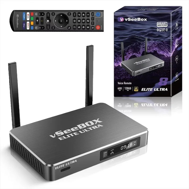 4K Ultra HD Streaming Media Player with Android 12, 8K Output, 128GB Storage
