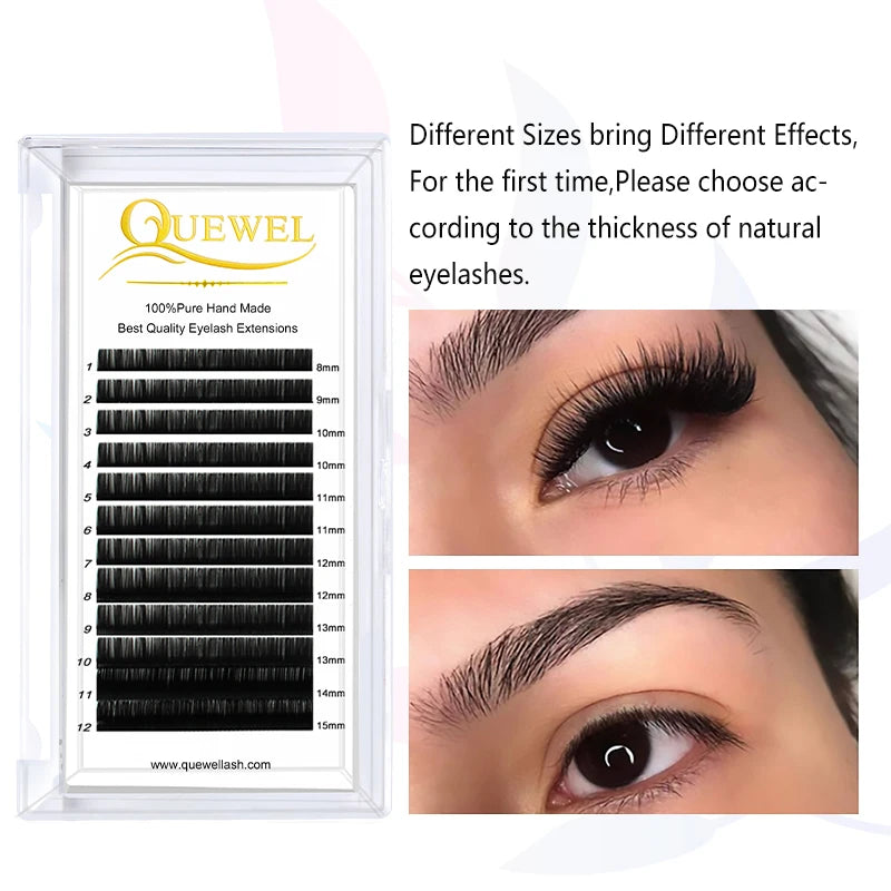Eyelash Extension 12 Lines Tray Silk False Lashes Professional C/CC/D Curl