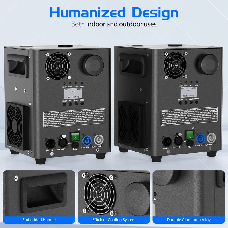 800W Cold Spark Machine for Stage Effects DMX & Wireless Control