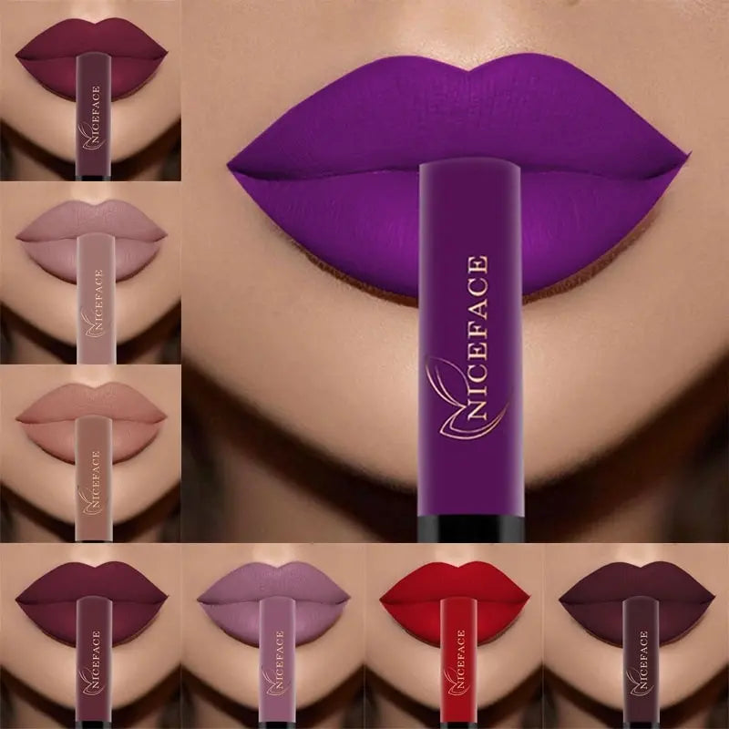 Waterproof Matte Lip Gloss Liquid Lipstick - 25 Vibrant Colors, Long-Lasting