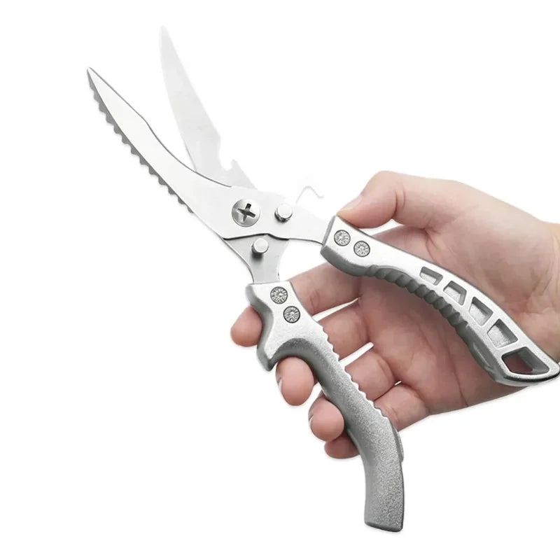 Stainless Steel Kitchen Scissors for Chicken, Meat, Fish & Vegetables with Safety Lock