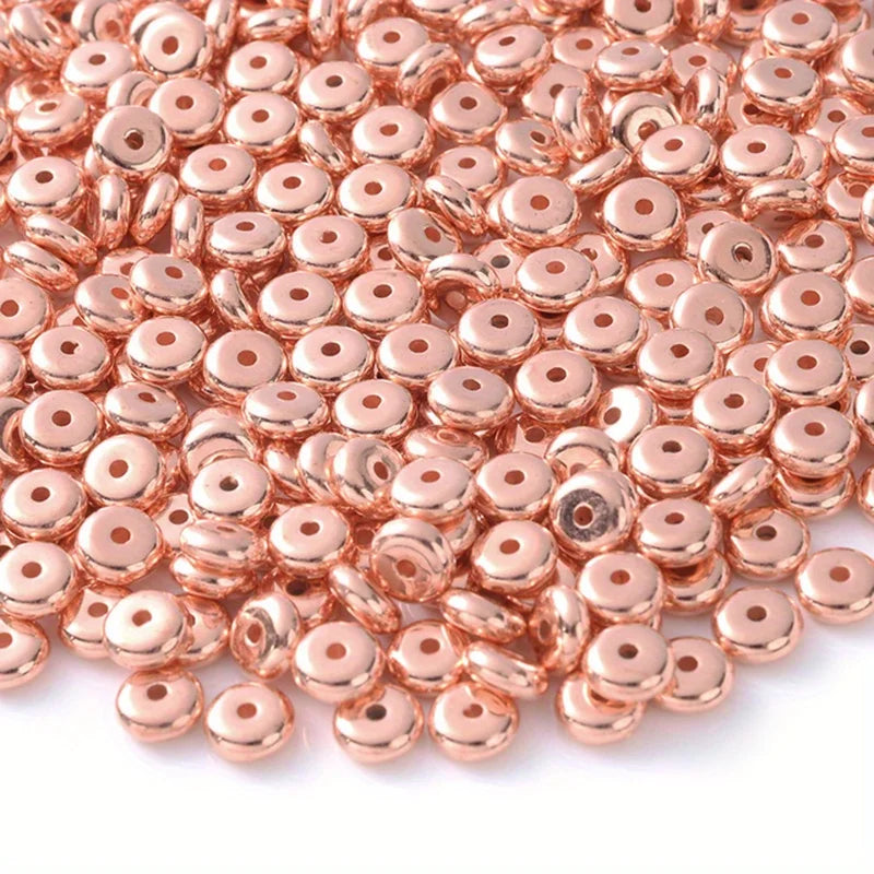 200Pcs Mixed Color 6mm Bead Spacer Wheel Charm for DIY Jewelry Making