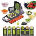 Multipurpose Kitchen Slicer and Food Cutter - 16-in-1 Stainless Steel Vegetable Grater and Chopper