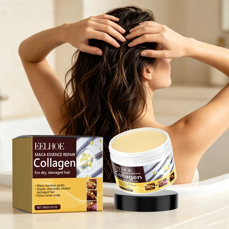 Collagen Hair Mask for Damaged & Dry Hair - Nourishing & Smoothing Treatment