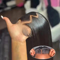 Bone Straight Human Hair Wigs HD Lace Frontal & Closure Glueless 16-24 Inch