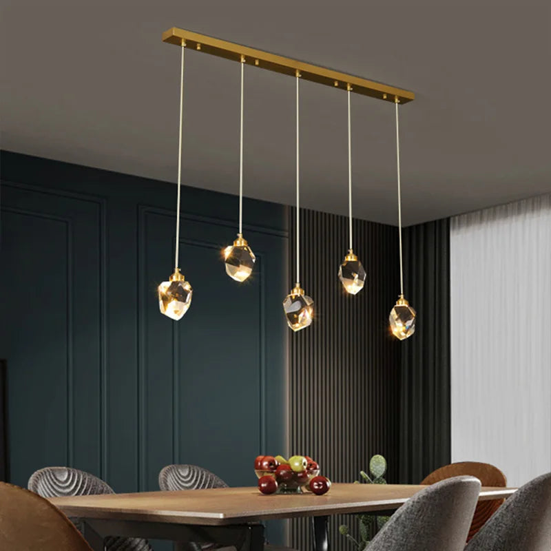 Modern Nordic Crystal Ceiling Pendant Light for Living Room & Home Decor