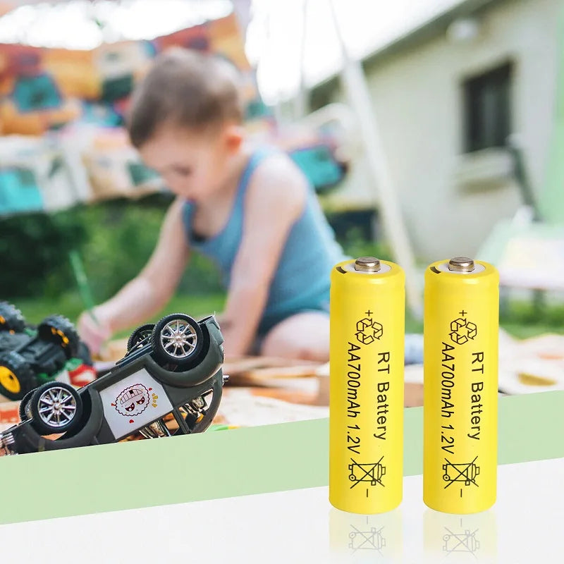 Rechargeable AA 1.2V 700mAh Ni-MH Batteries for Garden Solar Lights & Electronic Devices - 2-20 Pack