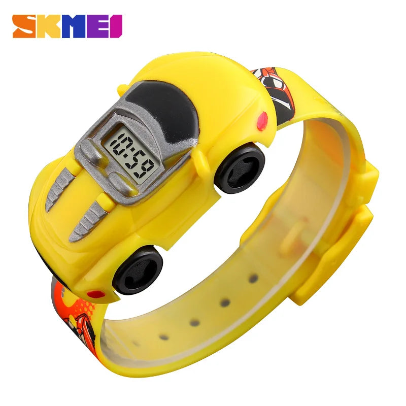 Colorful Children's Cartoon Car Mode Digital Watch - Boys & Girls Sport Wristwatch