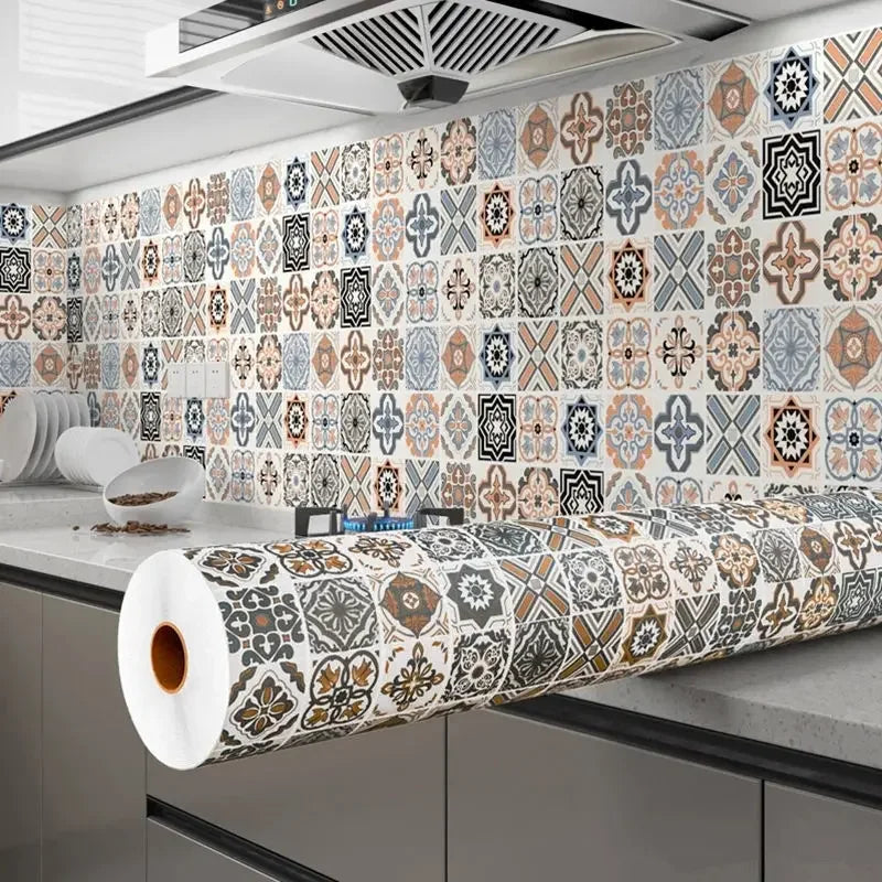 3D Waterproof PVC Cabinet Wallpaper Peel and Stick Kitchen Decor - Large, XL, XS, Medium