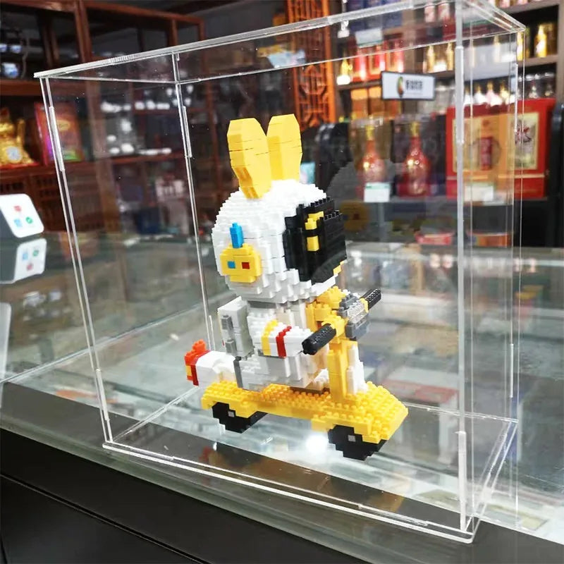 Acrylic Display Box Countertop Organizer Stand Dustproof Showcase for Figures Toys Collectibles