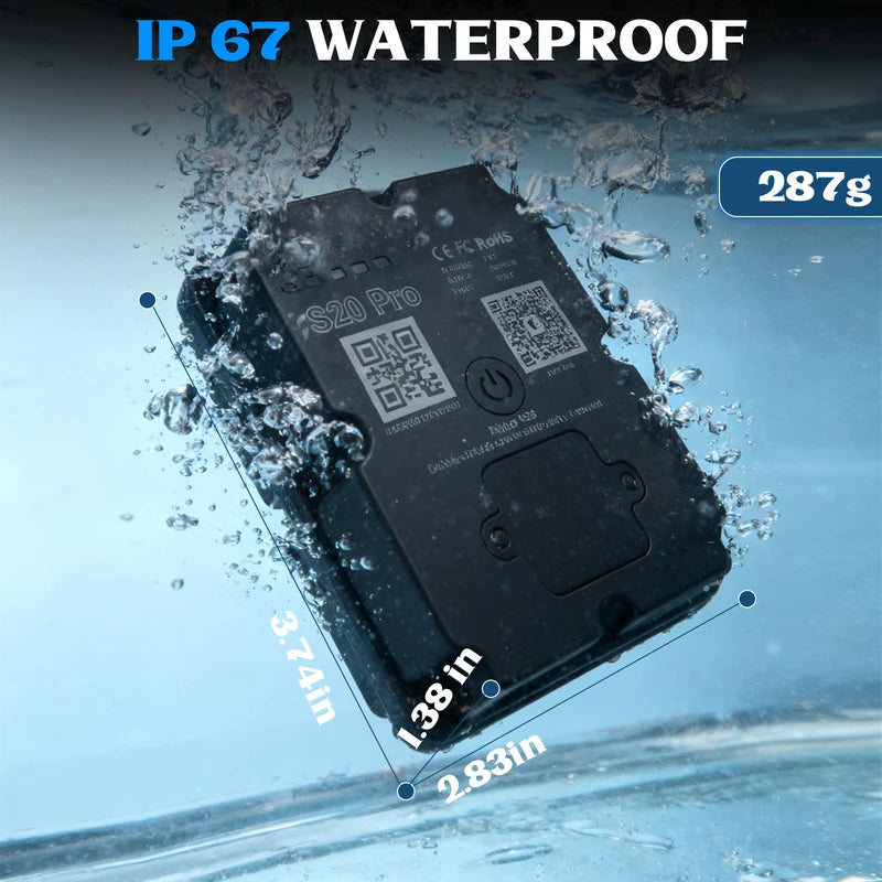 Magnetic 4G LTE Vehicle GPS Tracker with Real-Time Monitoring & SOS Alerts