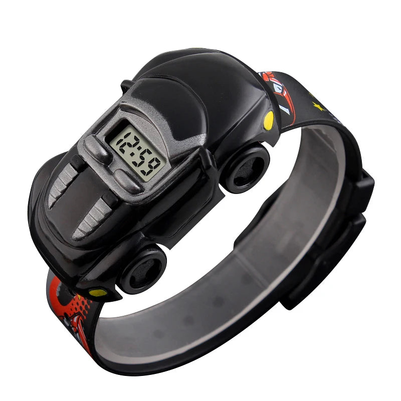 Colorful Children's Cartoon Car Mode Digital Watch - Boys & Girls Sport Wristwatch
