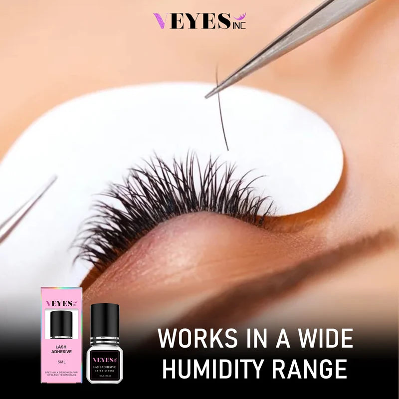 Professional Eyelash Extensions Glue - 8 Week Retention, Black, 5ml
