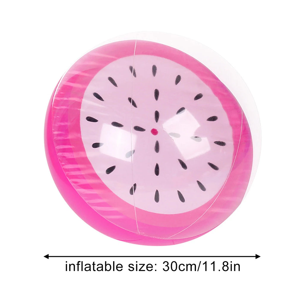 Inflatable Fruit Beach Ball - Transparent PVC Pool Toy for Summer Pool & Beach Parties