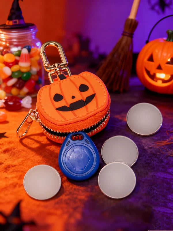 Halloween Coin Purse Bag Charm Pack - Cute Pumpkin Pendant Keychain Accessories