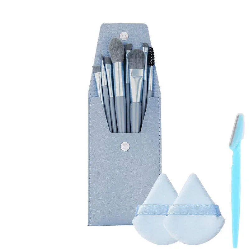 Premium Makeup Brush Set for Face and Eye Makeup - 8-13 Pcs with Colorful Handles