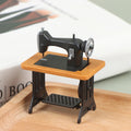 Miniature Wooden Sewing Machine Dollhouse Accessory for 1:12 Scale Kids Toys