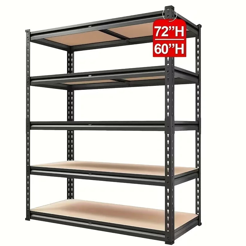 Heavy-Duty Metal Storage Rack - Adjustable Height, 2000 lbs per Layer