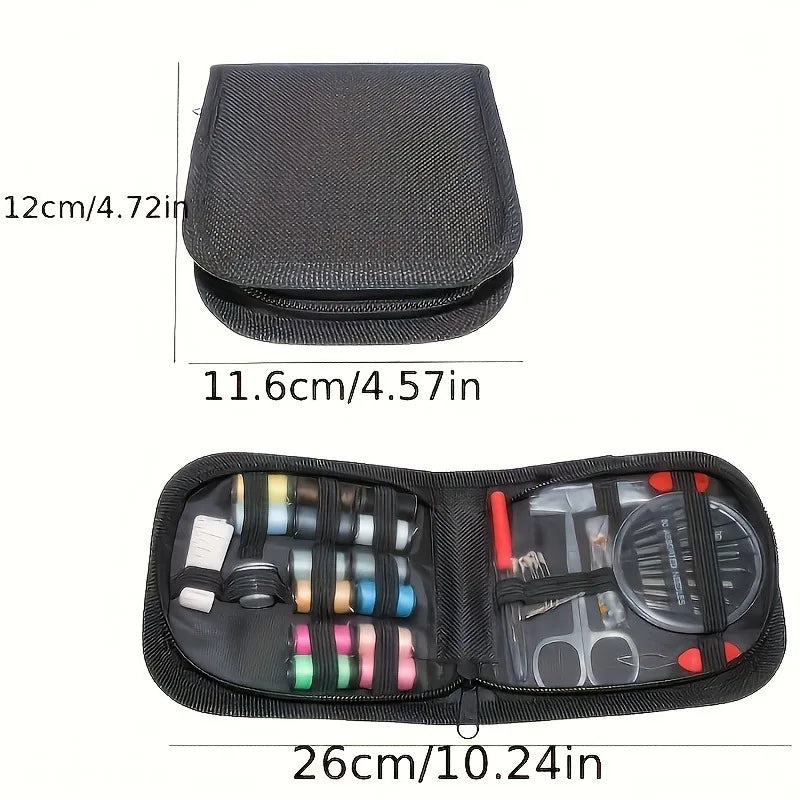 Portable Sewing Kit with Needles, Thread, Buttons & Scissors - Travel Emergency Repair Set