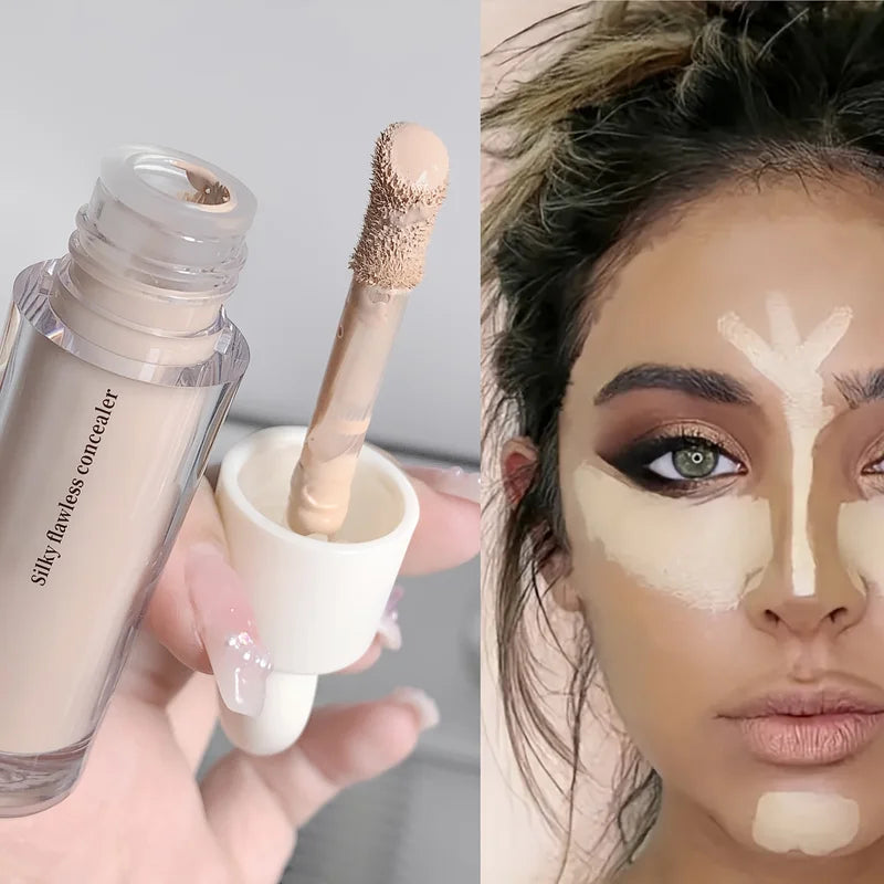 Full Coverage Liquid Concealer for Blemishes Dark Circles & Freckles - Long-Lasting & Smooth Application