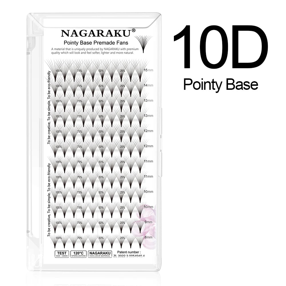 Premade Eyelash Extension Fans 0.07mm Thin Pointed Base Natural Look Volume