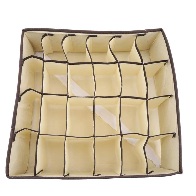 24-Compartment Drawer Organizer for Clothes and Accessories