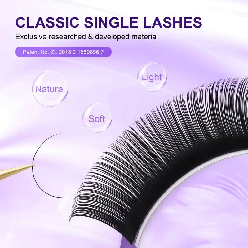 Premium Individual Faux Mink Eyelash Extensions - Natural, Soft, Multiple Variants