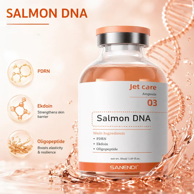Hydrating Face Serum with Salmon DNA & Hyaluronic Acid - Anti-Aging Moisturizer & Copper Peptide Essence