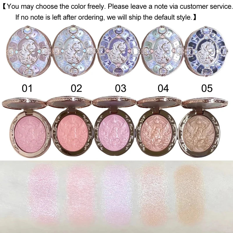 Fantasy Princess Makeup Set with Eyeshadow Blush Lipstick Loose Powder - Long Lasting Cosmetics Kit
