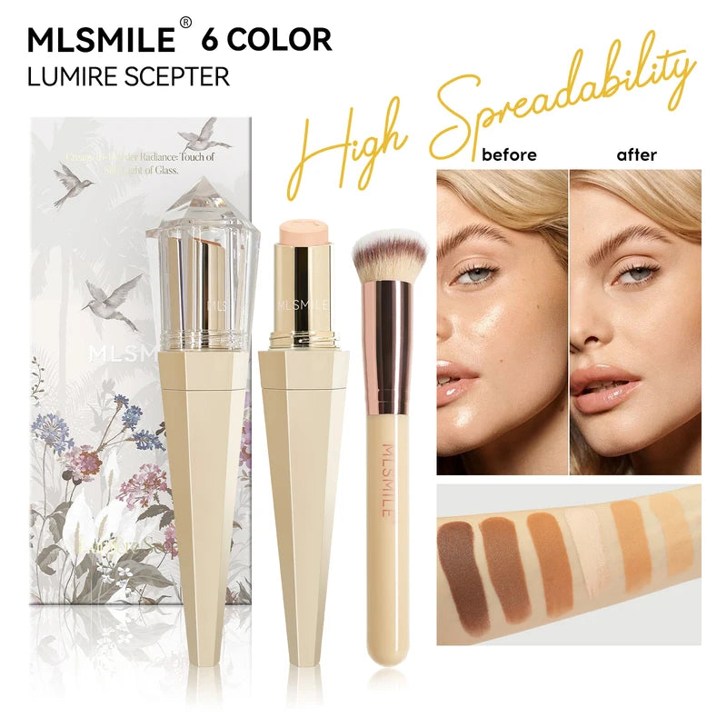 Highlighter Stick Face Makeup Glow Stick Natural Radiance Cheekbone Nose Bridge 4 Shades