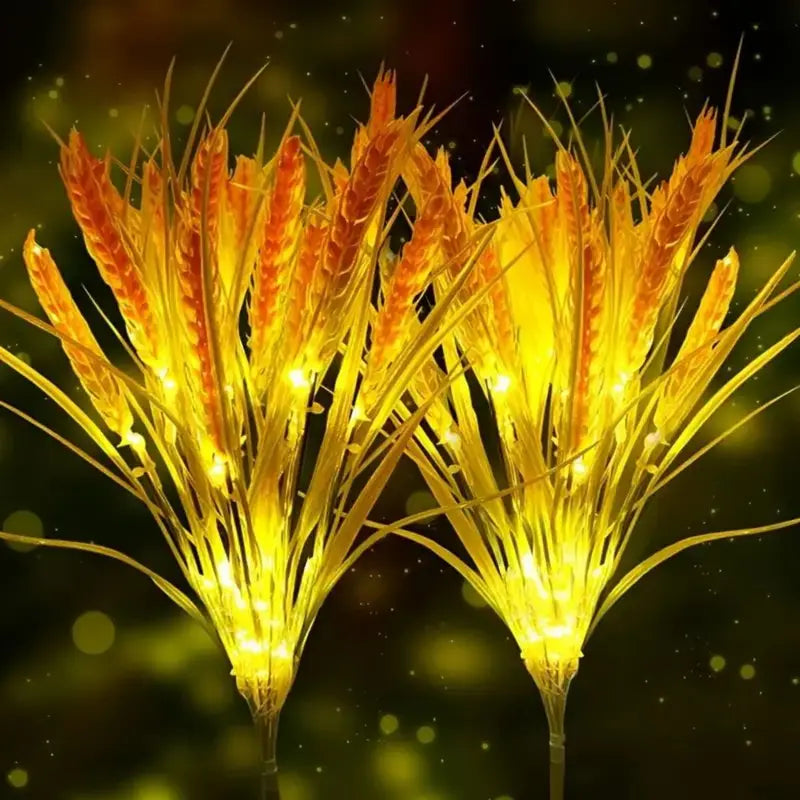 Outdoor Solar Wheat Pathway Lights - Waterproof Dusk-to-Dawn Garden Decor