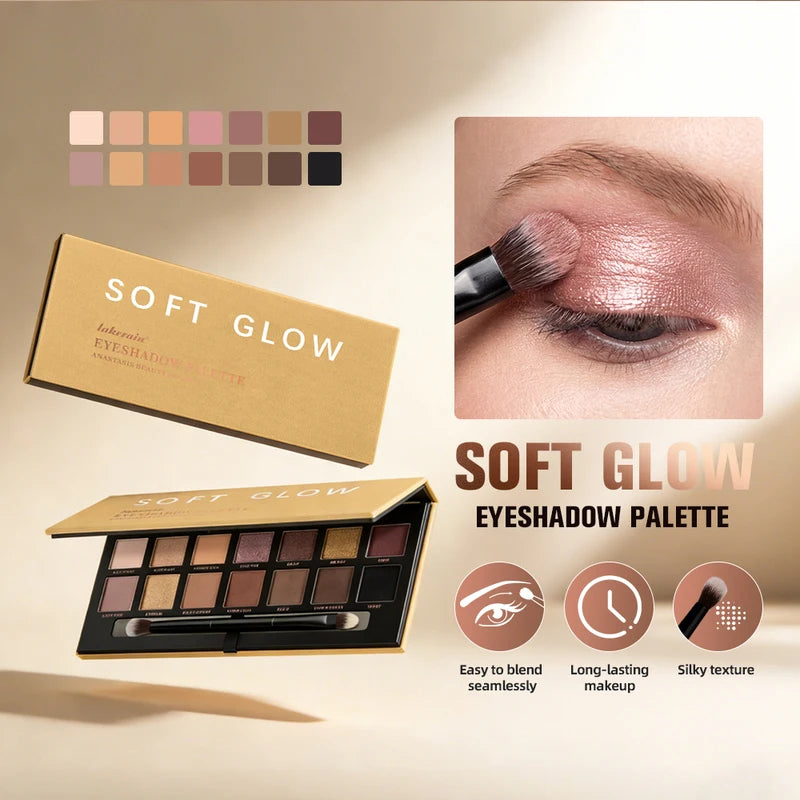 Earth Tone Eyeshadow Palette - Long-Lasting Pearl & Matte Colors, Multi-Color Makeup