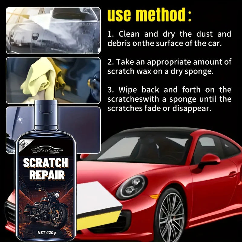 Car Scratch Repair Wax Kit - Vehicle Exterior Polishing & Minor Damage Removal