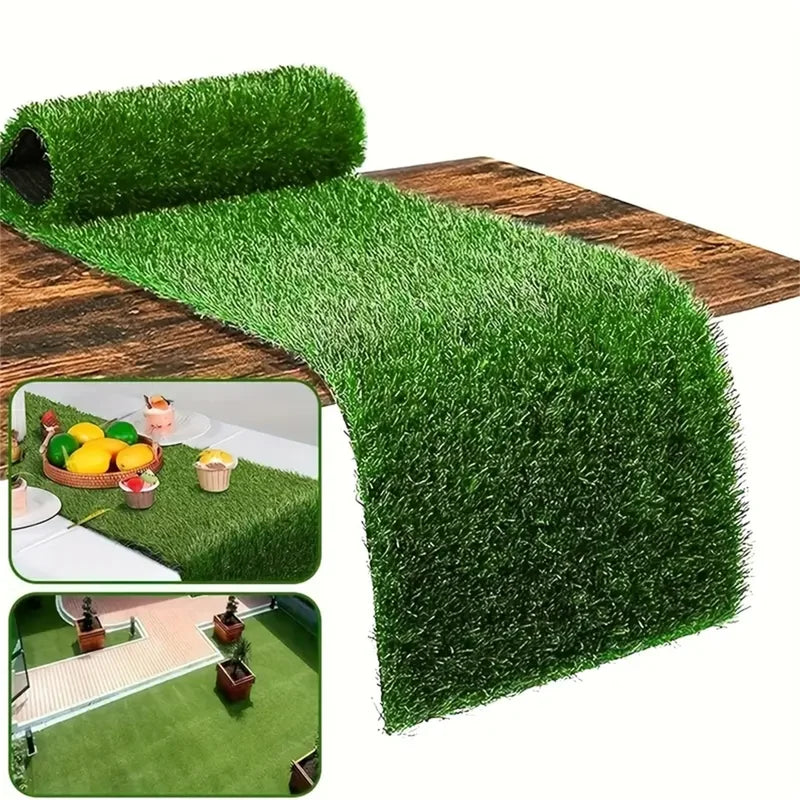 Artificial Grass Runner for Table Decor - Durable Easy-Clean Rectangular Cover for Events