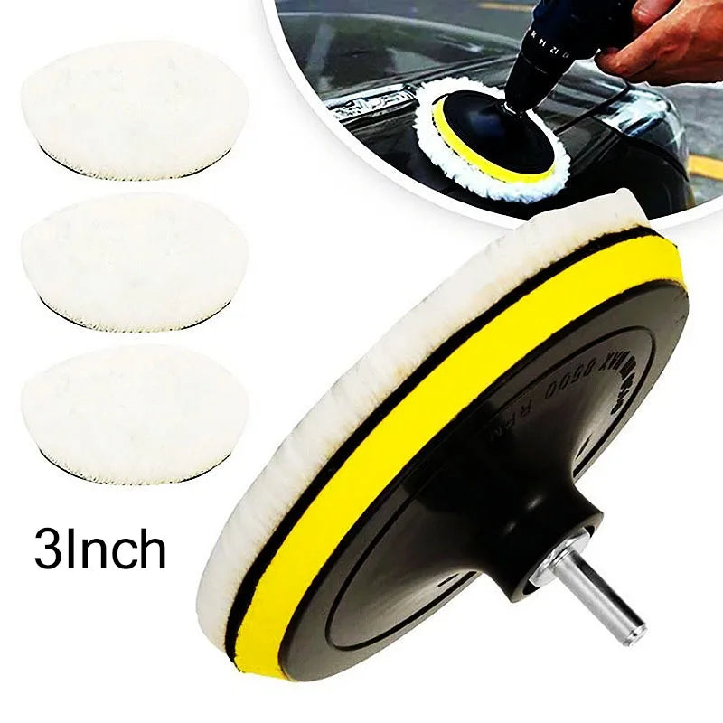 3-Inch Wool Polishing Pad for Car Paint Care and Scratch Repair Kit