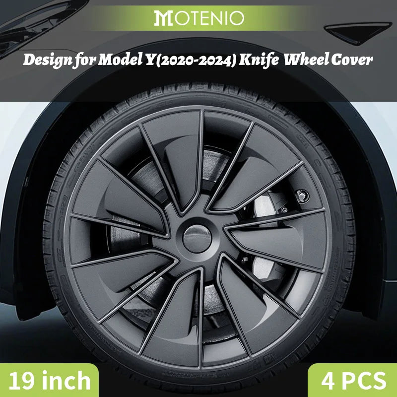 4PCS 19 Inch Tesla Model Y Wheel Hubcaps Full Rim Cover Performance Accessories