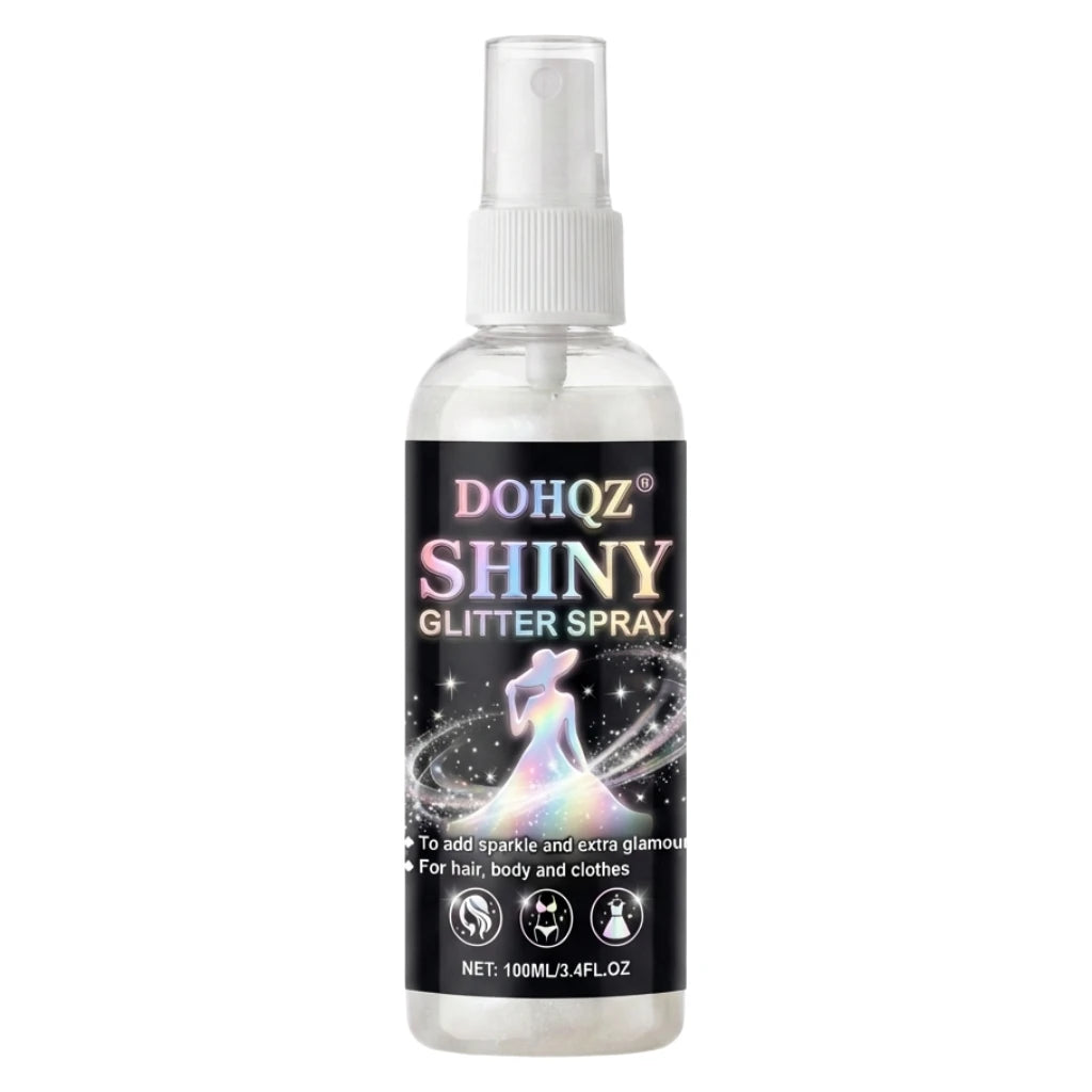 Silver Glitter Body Spray 100ml for Weddings, Festivals & Stage Makeup
