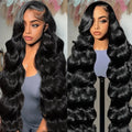 Body Wave Human Hair 13x4 HD Lace Frontal Wig - Pre Plucked, Full Lace, Black