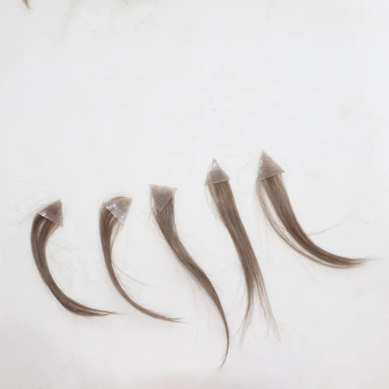 Invisible Hair Topper for Small Thinning Areas - Triangular PU Base, Human Hair, Discreet Cover for Hair Loss