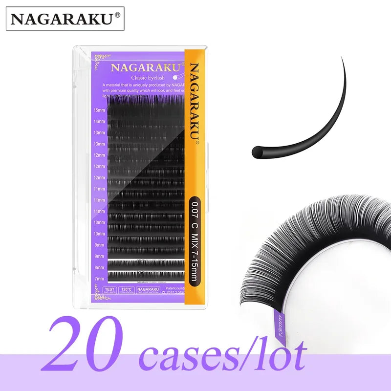 False Eyelash Cases - Premium Mink Natural Lashes Bulk 20 Sets