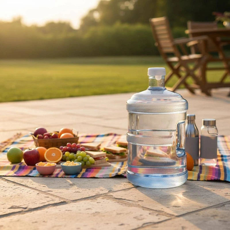 Large Capacity Reusable Water Dispenser Bottle for Camping & Home Use