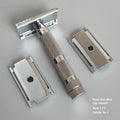 Double Edge Safety Razor with Zinc Alloy Head and Stainless Steel Handle - Multiple Colors
