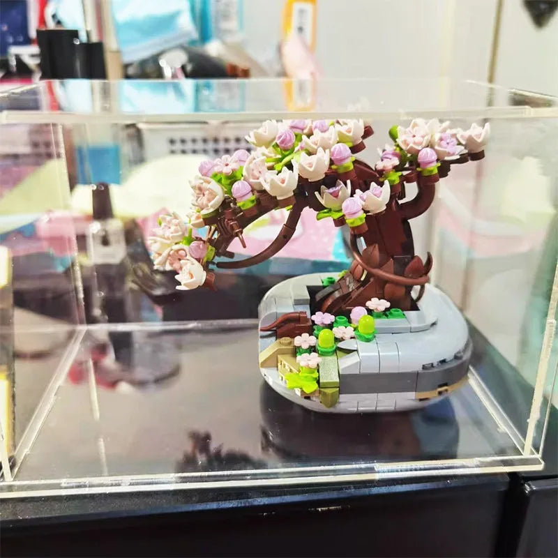 Acrylic Display Box Countertop Organizer Stand Dustproof Showcase for Figures Toys Collectibles