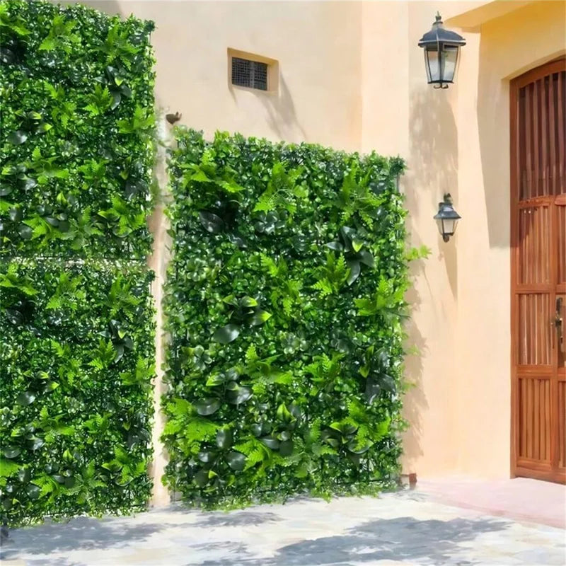 Artificial Plant Wall Panel UV-Resistant Greenery Privacy Fence Indoor Outdoor