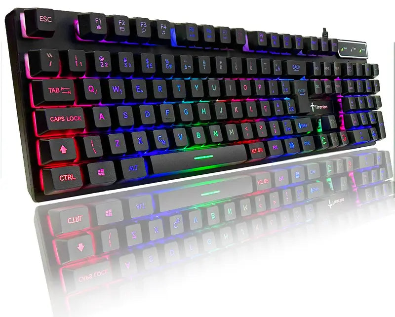 Semi Mechanical Gaming Keyboard RGB USB 2.0 Black 107 Keys