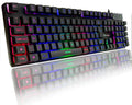 Semi Mechanical Gaming Keyboard RGB USB 2.0 Black 107 Keys