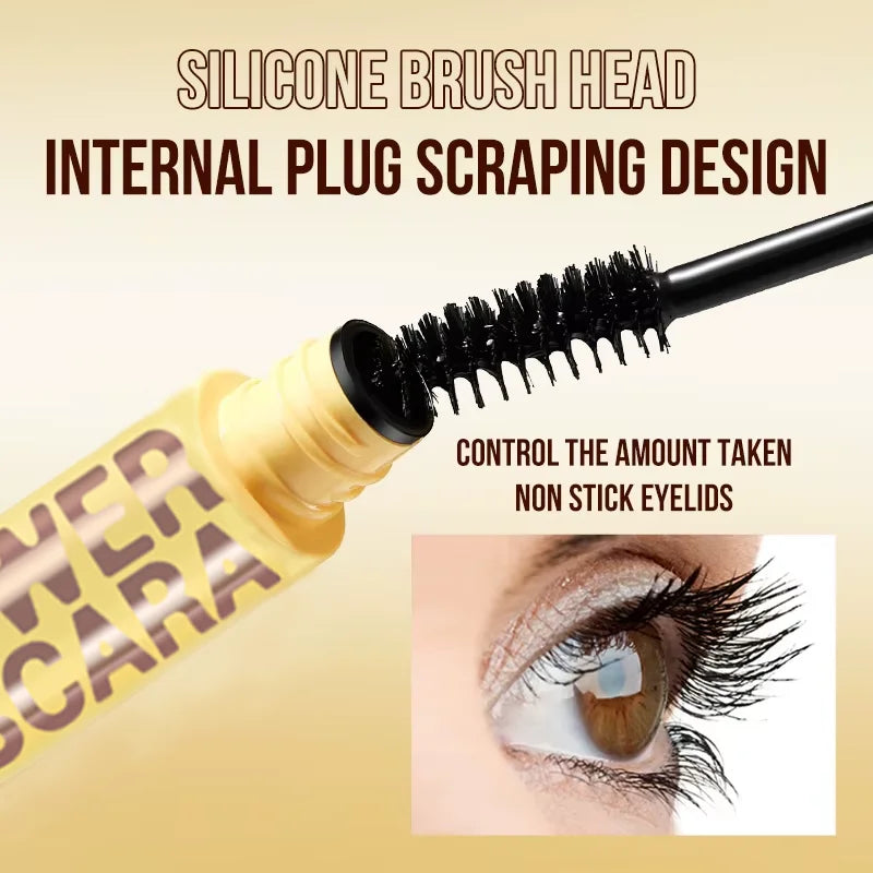 Waterproof Lengthening Mascara for Long, Voluminous Lashes - Unisex Eye Makeup