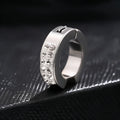 Titanium Steel Double Row Zircon Ear Cuffs - Trendy Stainless Steel Earrings for Men & Women