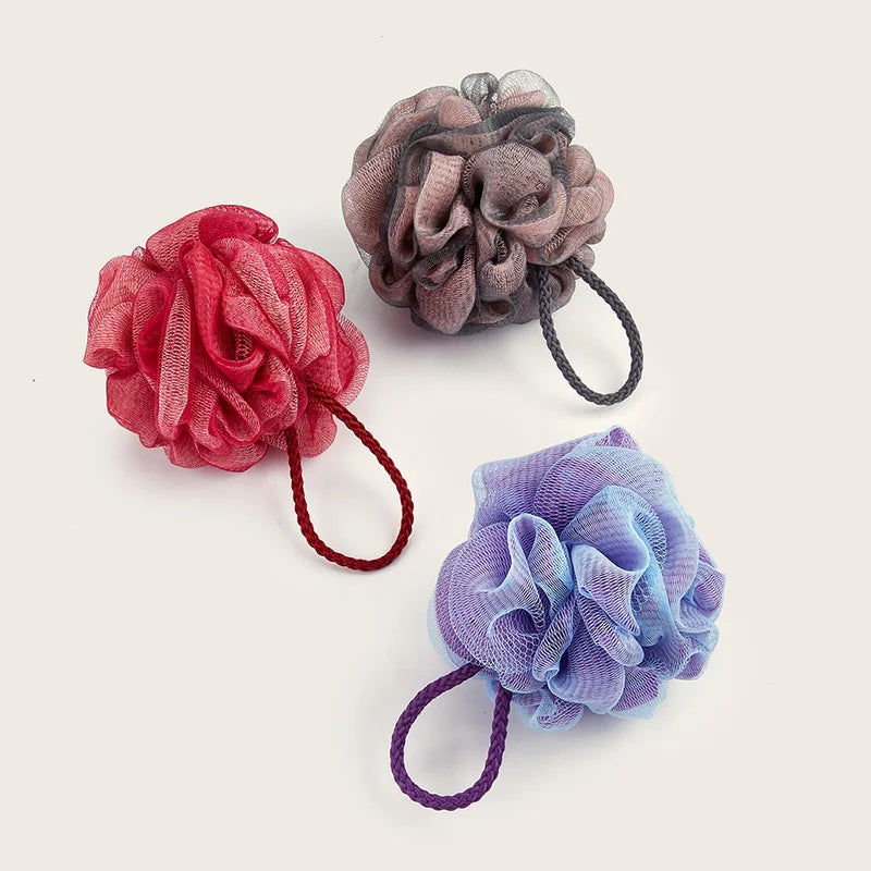 Dual-Color Shower Mesh Sponge Bath Puff Exfoliating Body Scrubber